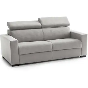 Talamo Italia Canapé fixe 2 places en tissu gris 160x95 cm pas cher