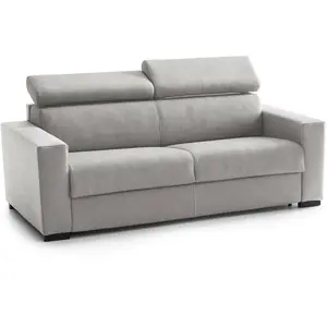 Talamo Italia Canapé fixe 2 places en tissu gris 160x95 cm pas cher