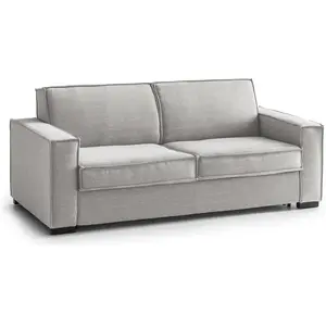 Talamo Italia Canapé fixe 3 places en tissu gris 180x95 cm pas cher