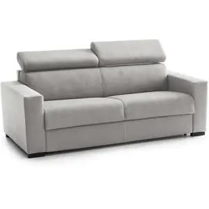 Talamo Italia Canapé fixe 3 places en tissu gris 180x95 cm pas cher