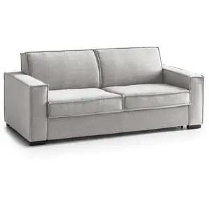 Talamo Italia Canapé fixe 2 places en tissu gris 160x95 cm pas cher