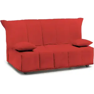 Talamo Italia Canapé lit 2 places en tissu rouge 125x90 cm pas cher