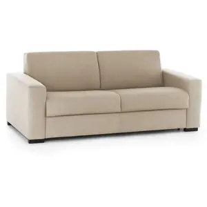 Talamo Italia Canapé lit 2 places en tissu beige 200x95h90 cm pas cher