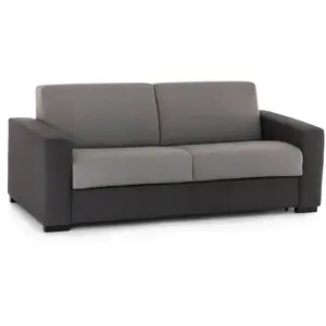 Talamo Italia Canapé lit 2 places en tissu gris, anthracite 160x95h90 cm pas cher