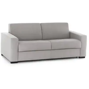 Talamo Italia Canapé lit 2 places en similcuir gris 160x95h90 cm pas cher
