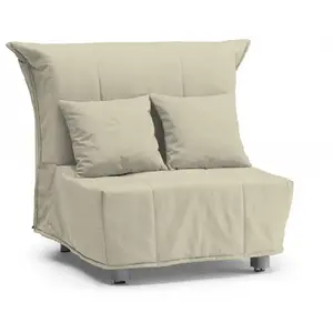 Talamo Italia Fauteuil en tissu beige 85x90h85 cm