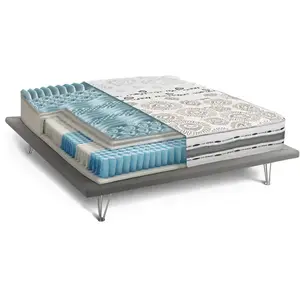 Talamo Italia Matelas double en Memory Foam blanc 160x190 cm pas cher