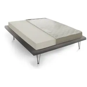Talamo Italia Matelas double Dgatti, Matelas en mousse d'eau, 100% Made in Italy, Anti-acarien et hypoallergénique, Cm 160x190 h14 - Dmora