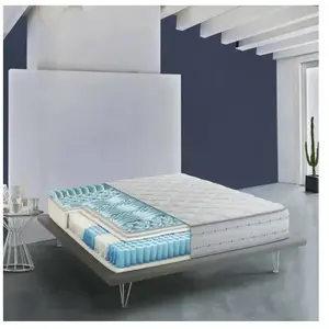 Talamo Italia Matelas demi-carré en mousse à mémoire de forme blanc 120x200 cm pas cher