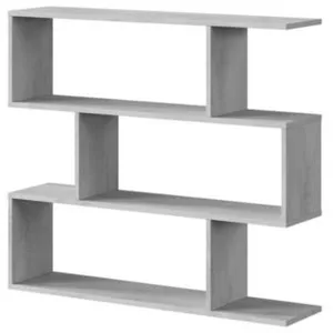 DMORA Bibliothèque Dfanes, 110x24h97 cm, Gris béton pas cher