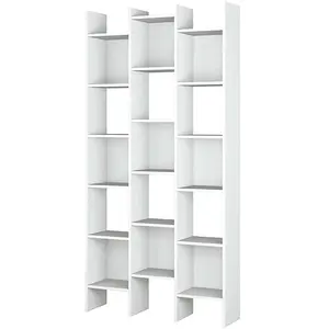 Comparateur de prix : DMORA Bibliothèque Dmanis,  96x29h192 cm, Blanc