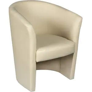 DMORA Fauteuil en similcuir beige 64x63 cmVendu parcdiscount
