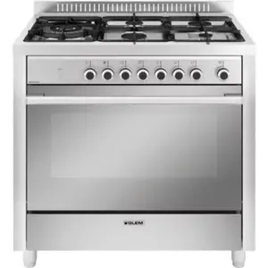 Glem - piano de cuisson mixte 104l 5 feux inox  gx960cvix - GX960CVIX pas cher