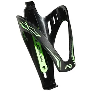 Porte bidon - RACE ONE - X3 Race - Mat noir - Décor vert fluo - Plastique