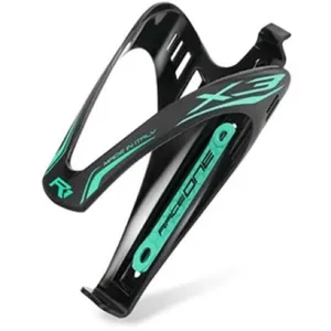 RACE ONE Bottle Holder X3 in Polycarbonate Black/Sky Blue Matt Finish