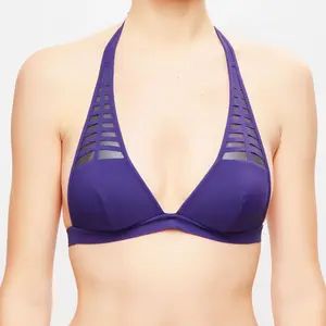 La Perla - Haut de maillot triangle Mirage violet T.42/B pas cher