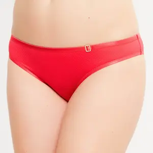 La Perla - Bas de maillot échancré Swim-Essence rouge 40 pas cher