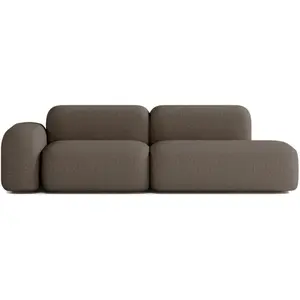 ATIO Canapé Modulable 3 Places Marron pas cher