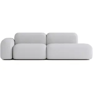 ATIO Canapé Modulable 3 Places Gris Clair pas cher