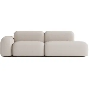 ATIO Canapé Modulable 3 Places Beige pas cher