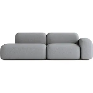 ATIO Canapé Modulable 3 Places Tissu Gris Foncé pas cher