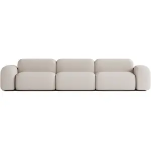 ATIO Canapé Modulable 5 places en Tissu Beige pas cher