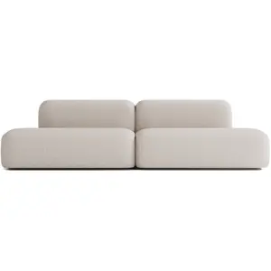 ATIO Canapé Modulable 4 places en Tissu Beige pas cher