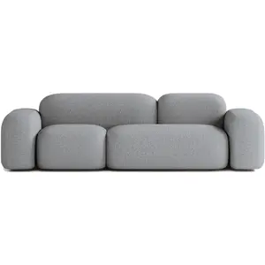 ATIO Canapé 3 Places en Tissu Gris Foncé pas cher