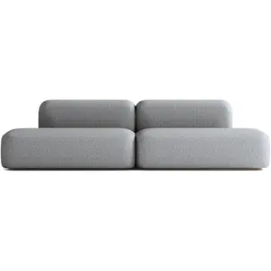 ATIO Canapé Modulable 4 places en Tissu Gris Foncé pas cher