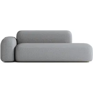 ATIO Canapé 2/3 places Tissu Gris Foncé pas cher