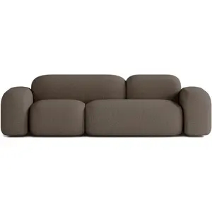 ATIO Canapé 3 Places en Tissu Marron pas cher