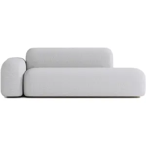 ATIO Canapé 2/3 places Tissu Gris Clair pas cher