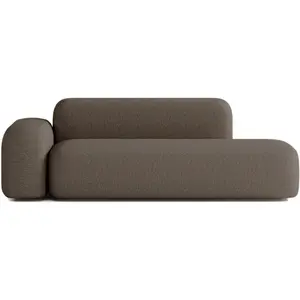 ATIO Canapé 2/3 places Tissu Marron pas cher