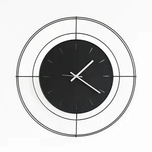 ARTI E MESTIERI horloge murale NUDO PICCOLO (Noir - Métal verni)