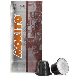 Capsules de café compatibles avec Nespresso® Mokito Arabica 100%, 10 p...