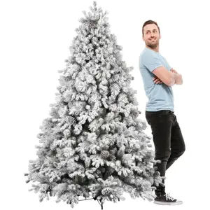 Frankystar - Luna - Sapin de Noël avec neige et cônes en pe pvc pp ø14...