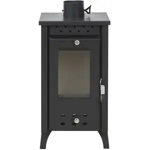 Comparateur de prix : Matilde - Poêle à bois 7,7 Kw 33x38,5xH74 cm, noir