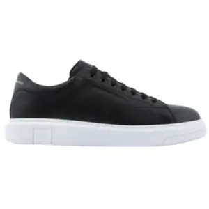 Armani Exchange Homme Venice avec Logo en Relief Basket, Noir, 41 EU pas cher