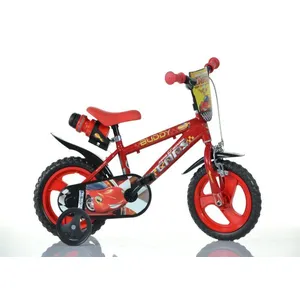 SCH CARS 12", vélo pour enfants, adapté aux enfants de 3 à 5 ans, pour une taille de 85 et 105 cm, avec bidon, rouge