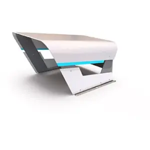Idea Mower abri robot neo targa custom gardena couleur argent-noir-bleu. toit ouvrant. bande de couleur personnalisée pour robots. en alumi pas cher