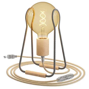 Creative Cables Lampe En Bois Taché Avec AmpouleVendu paramazon
