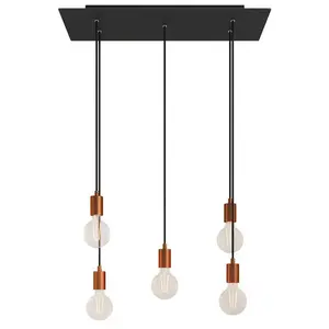 Creative Cables Lampe Suspendue Rose-one Xxl 5 Falls With Light BulbVendu paramazon