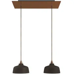 Creative Cables Lampe Suspendue Rectangular Rose-one Xxl Coppa 2 Falls With BulbsVendu paramazon