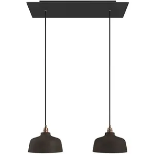 Creative Cables Lampe Suspendue Rectangular Rose-one Xxl Coppa 2 Falls With BulbsVendu paramazon