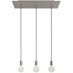 Comparateur de prix : Creative Cables Lampe Suspendue Rectangular Rose-one Xxl 3 Falls With Bulbs