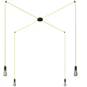 Creative Cables Lampe Suspendue Spider 4 Falls With Light BulbVendu paramazon