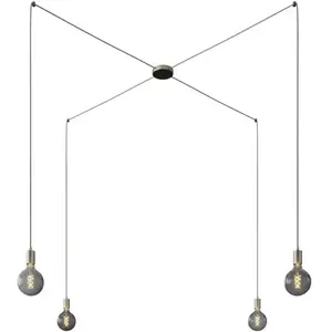 Creative Cables Lampe Suspendue Spider 4 Falls With Light BulbVendu paramazon