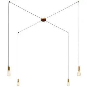 Creative Cables Lampe Suspendue Spider 4 Falls With Light BulbVendu paramazon
