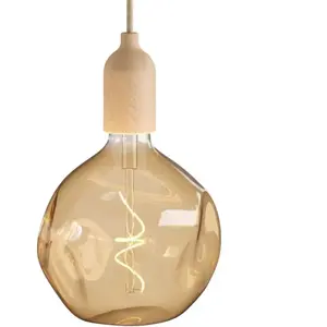 Creative Cables Lampe Suspendue Textile Wood 1.2 M