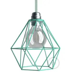 creative cables Abat-Jour Cage Diamond E27 en métal - TurquoiseVendu paramazon